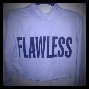 "FLAWLESS" Crop Top Long Sleeve Hoodie XS/S